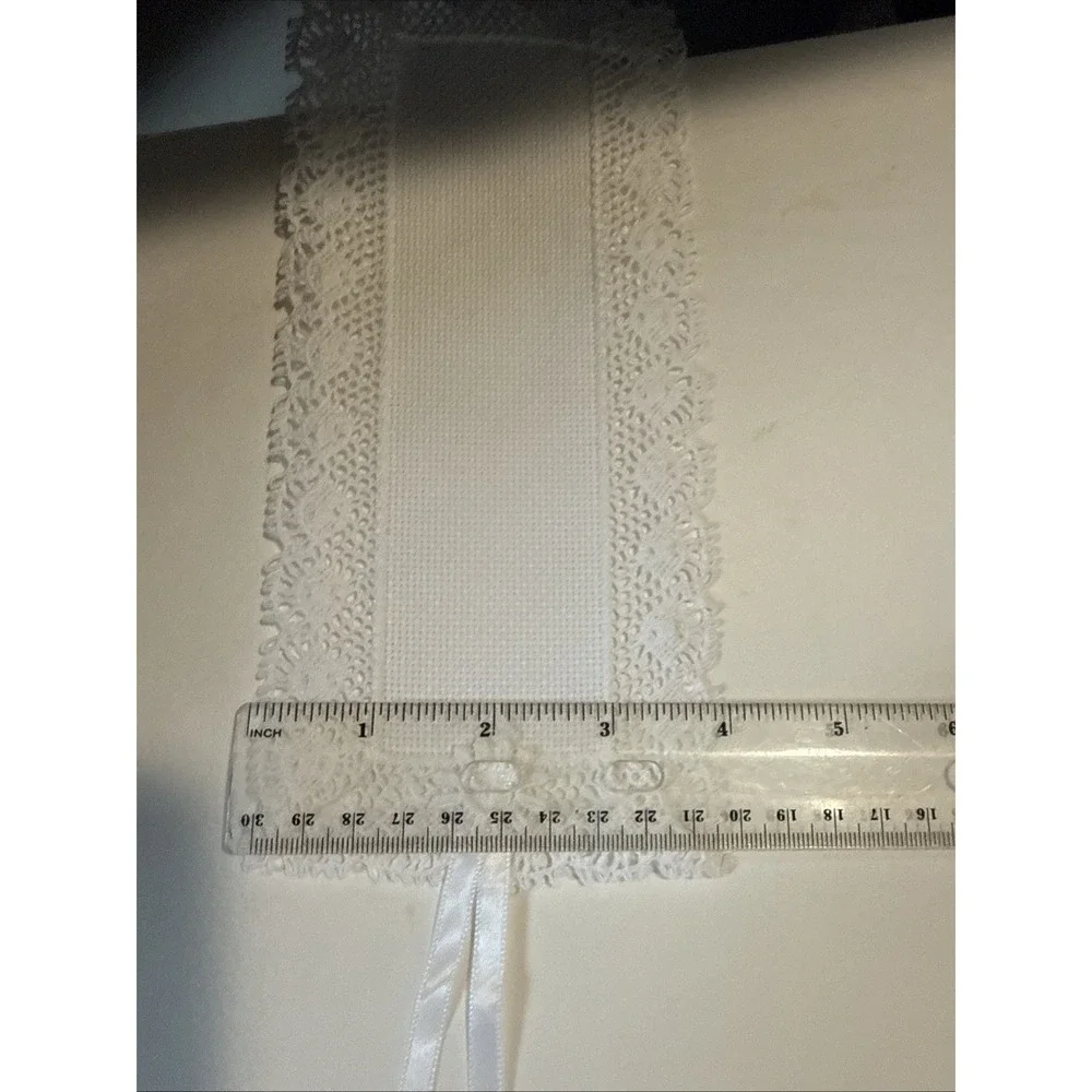 2-Stitch-n-Mark Cross Stitch Bookmark Lace Aida 18 Count Cottagecore Whimsical